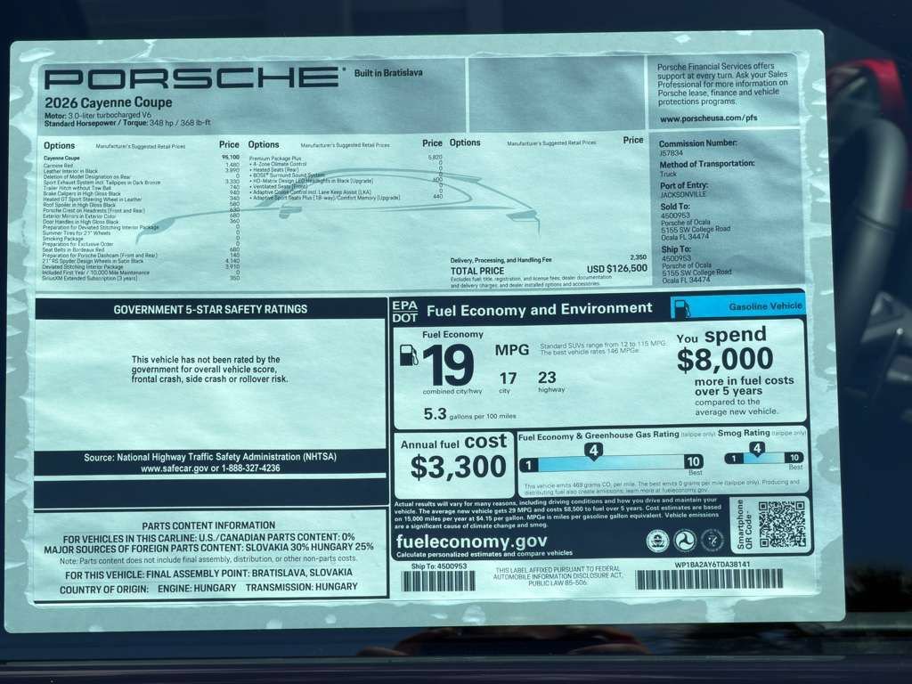 New 2026 Porsche Cayenne Coupe AWD/4WD image 26