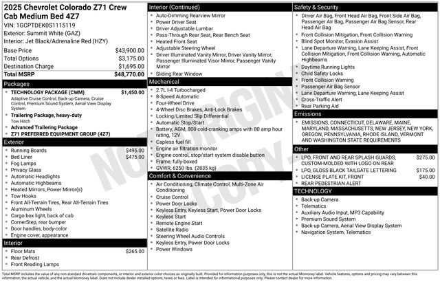 New 2025 Chevrolet Colorado Z71 w/ Technology Package image 2