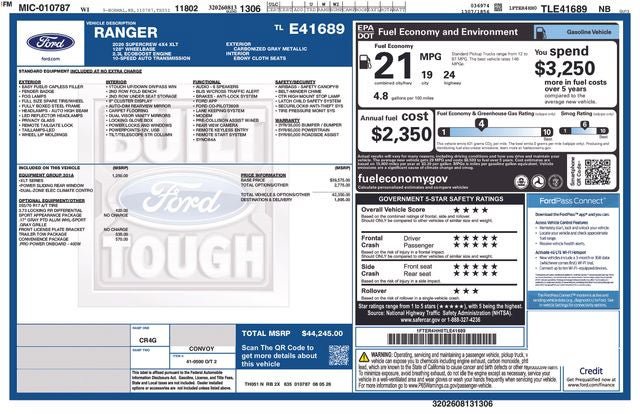 New 2026 Ford Ranger XLT w/ Equipment Group 301A High AWD/4WD image 25