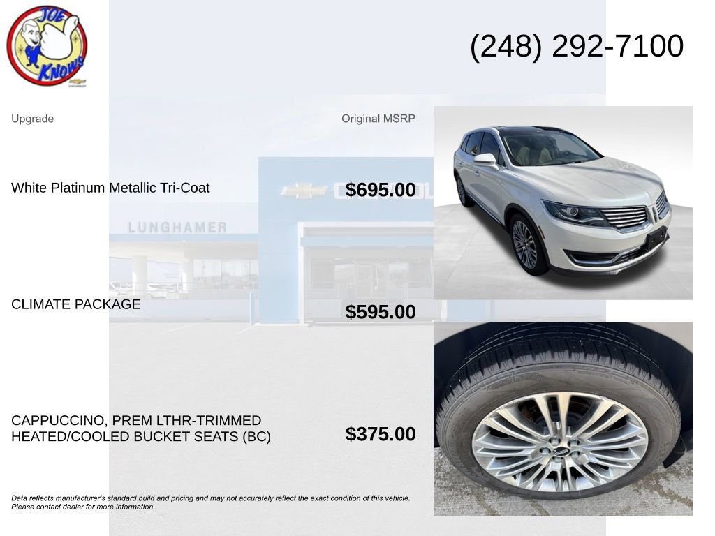 Used 2016 Lincoln MKX Reserve w/ Climate Package FWD image 5