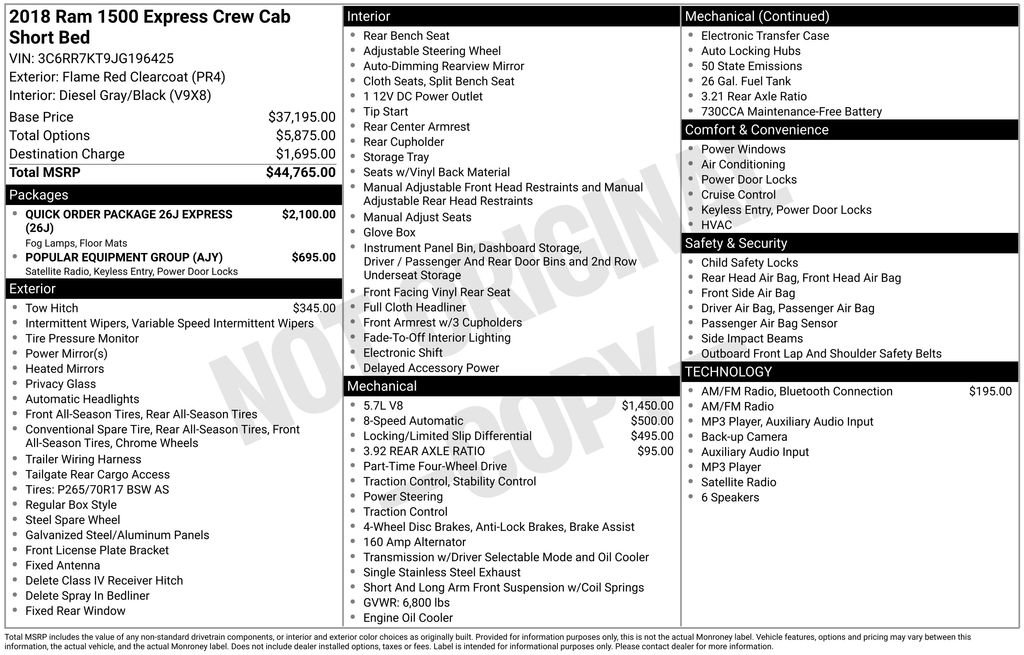 Used 2018 RAM 1500 Express AWD/4WD image 42