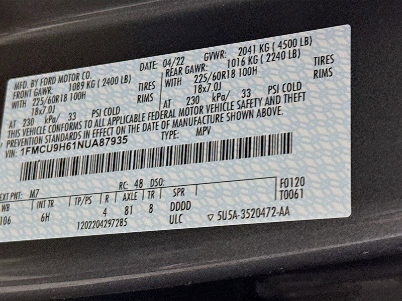 Used 2022 Ford Escape SEL image 31