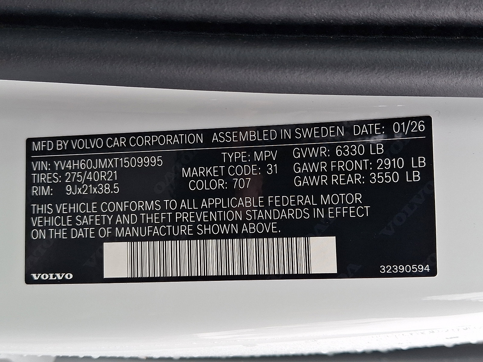 New 2026 Volvo XC90 T8 Ultra w/ Protection Package Premier image 13