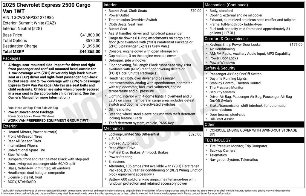 Certified 2025 Chevrolet Express 2500 RWD image 24