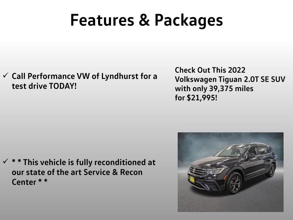 Used 2022 Volkswagen Tiguan SE w/ Panoramic Sunroof Package AWD/4WD image 4