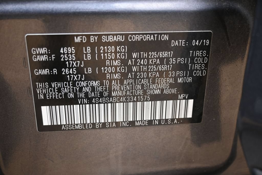 Used 2019 Subaru Outback 2.5i AWD/4WD image 37