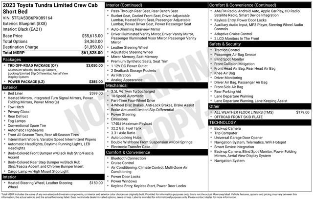 Used 2023 Toyota Tundra Limited w/ TRD Off-Road Package image 32