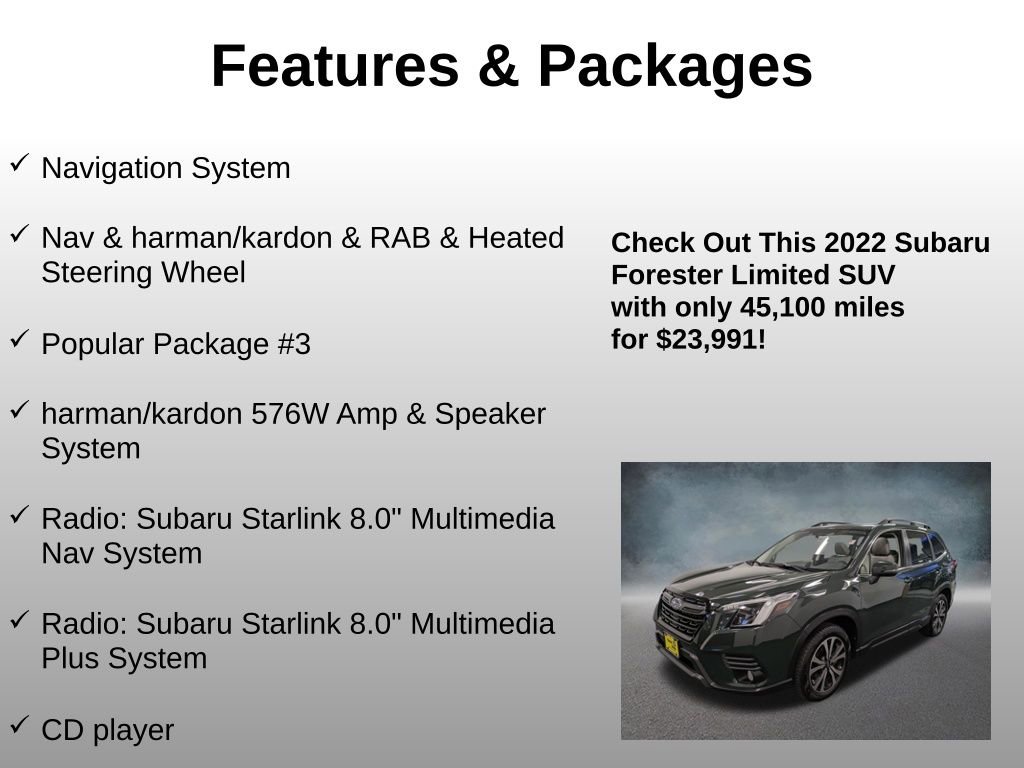 Used 2022 Subaru Forester Limited w/ Popular Package #3 image 8