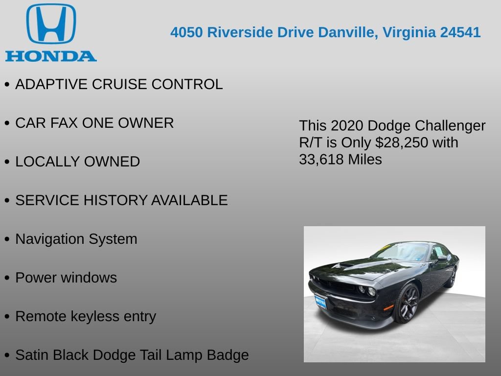 Used 2020 Dodge Challenger R/T w/ Blacktop Package RWD image 17