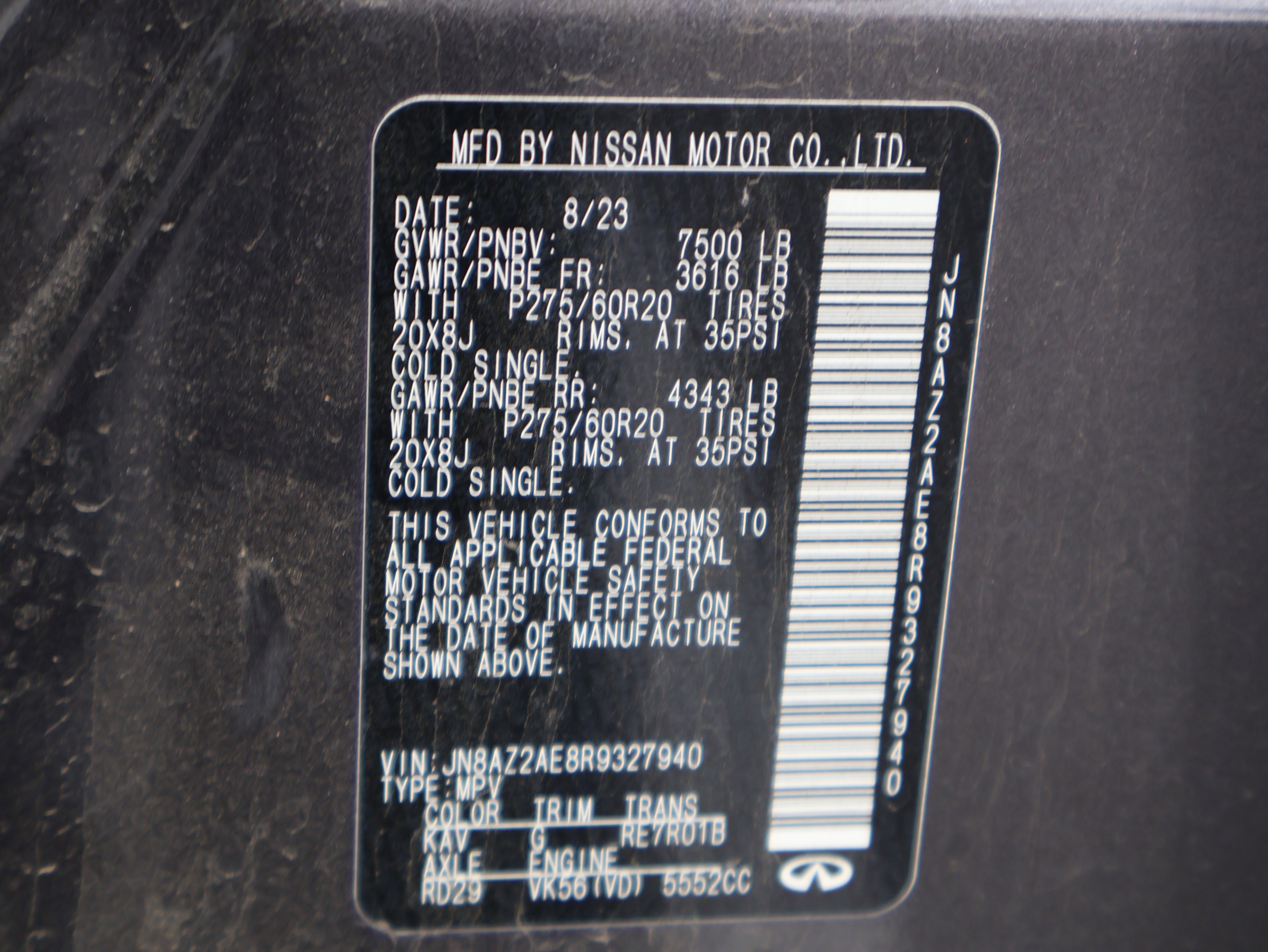 Used 2024 INFINITI QX80 Luxe image 53