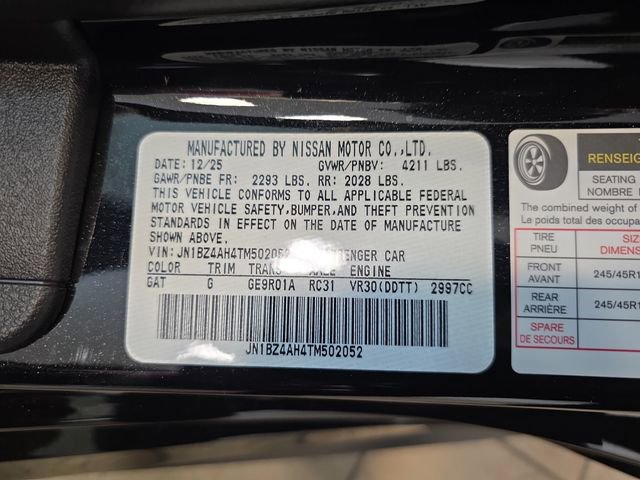 New 2026 Nissan Z Sport w/ Floor Mat Package image 16