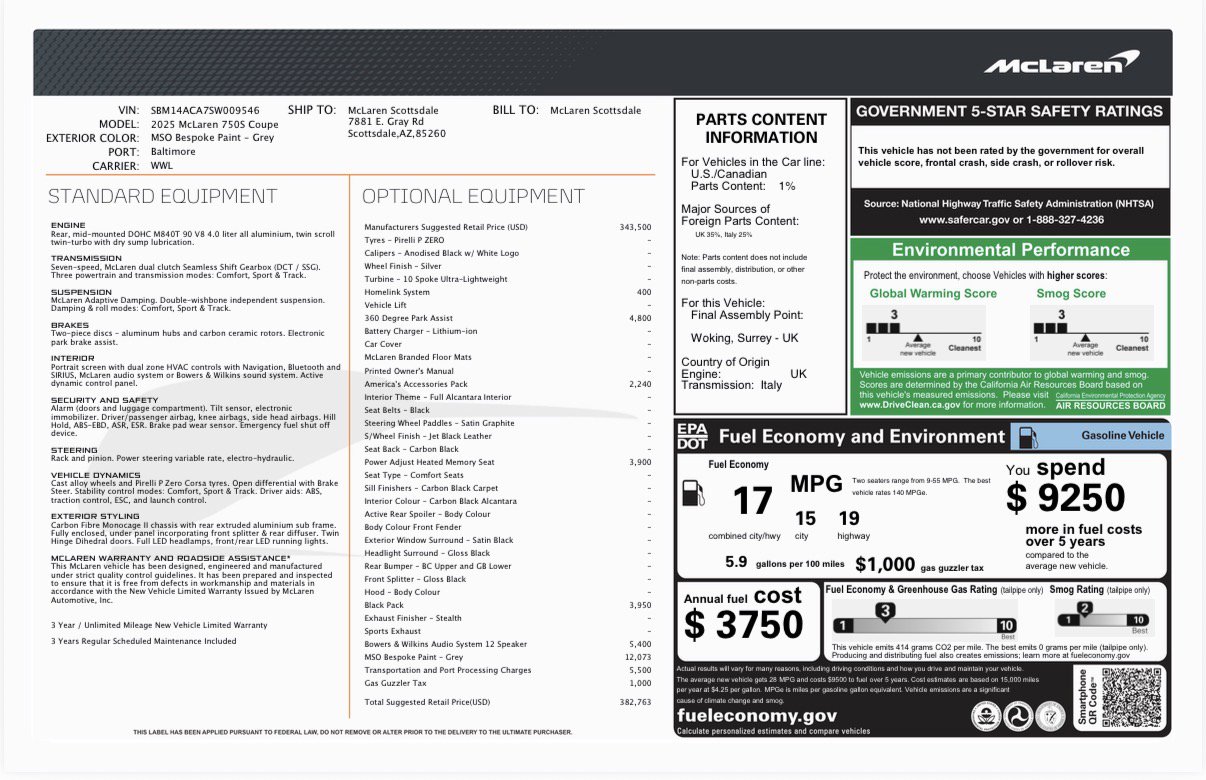 Used 2025 McLaren 750S image 42