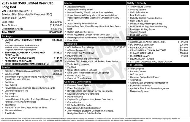 Used 2019 RAM 3500 Limited image 31