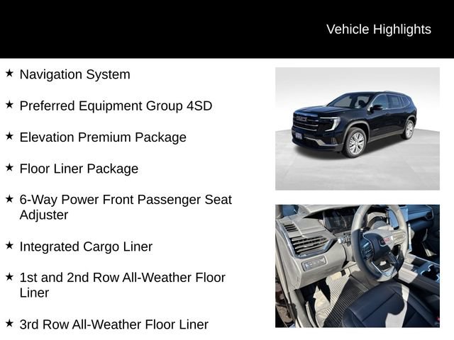 New 2026 GMC Acadia Elevation w/ Elevation Premium Package AWD/4WD image 8