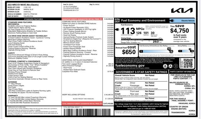 Used 2023 Kia Niro Wave w/ Wave Preserve Package FWD image 27