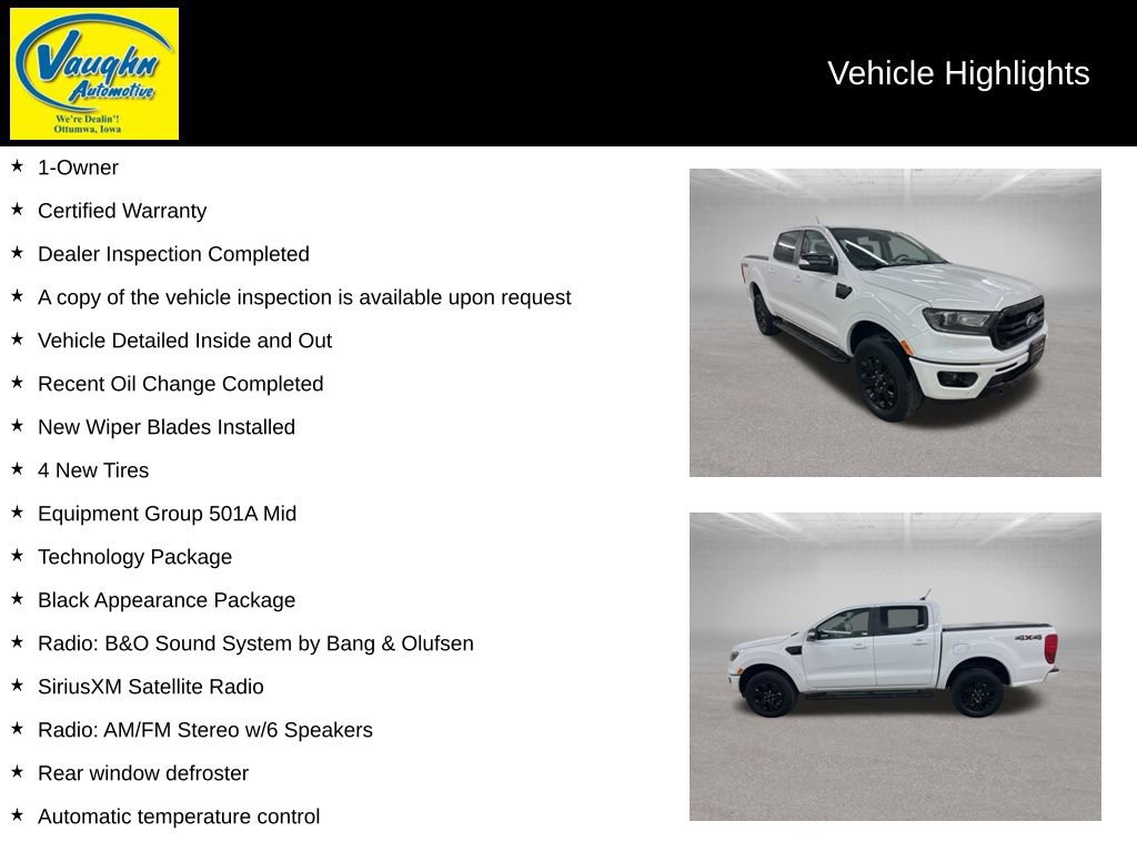 Used 2019 Ford Ranger Lariat w/ Black Appearance Package AWD/4WD image 2