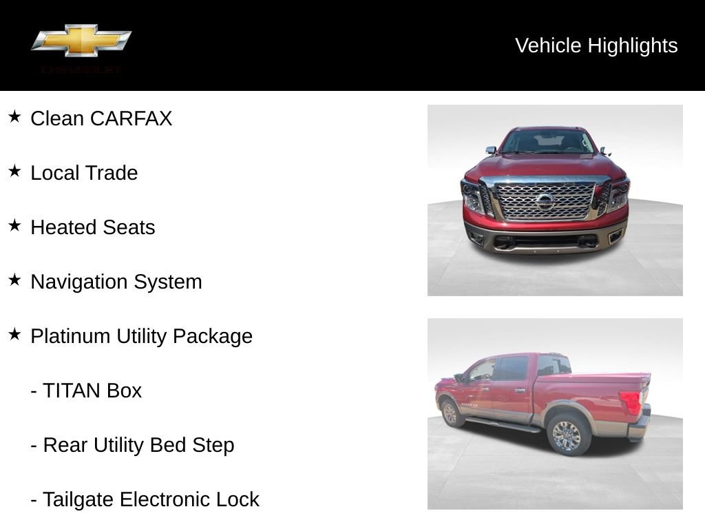 Used 2018 Nissan Titan Platinum Reserve w/ Platinum Utility Package AWD/4WD image 17