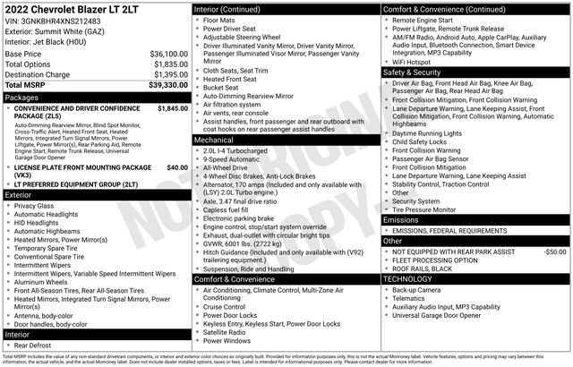 Used 2022 Chevrolet Blazer LT image 3