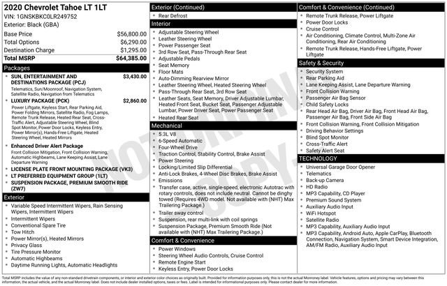 Used 2020 Chevrolet Tahoe LT AWD/4WD image 5