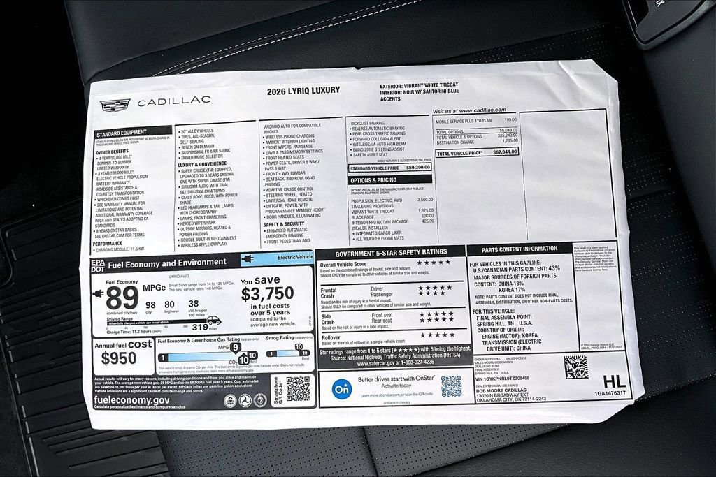 New 2026 Cadillac Lyriq Luxury AWD/4WD image 14