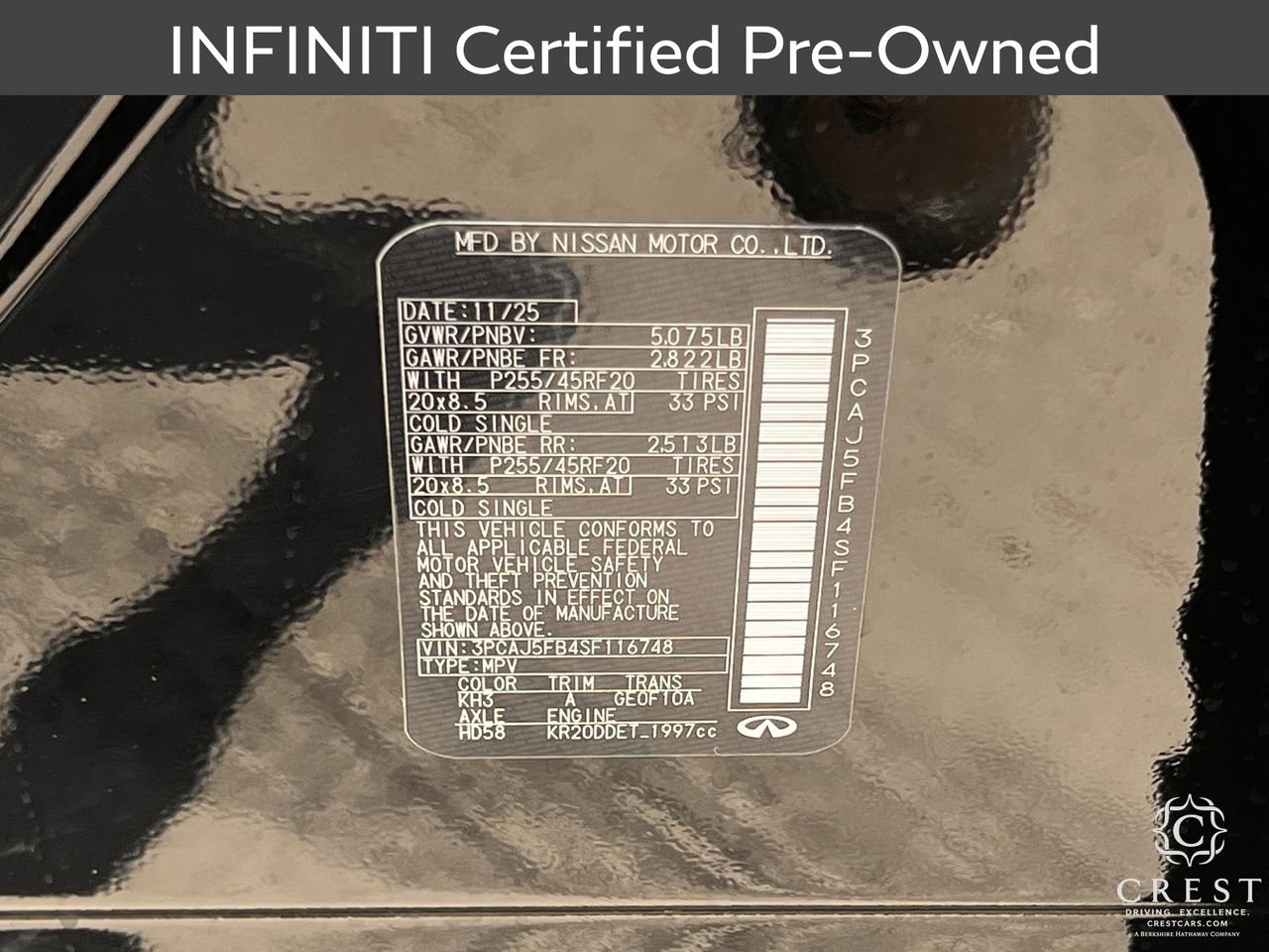Certified 2025 INFINITI QX50 Sport AWD/4WD image 32