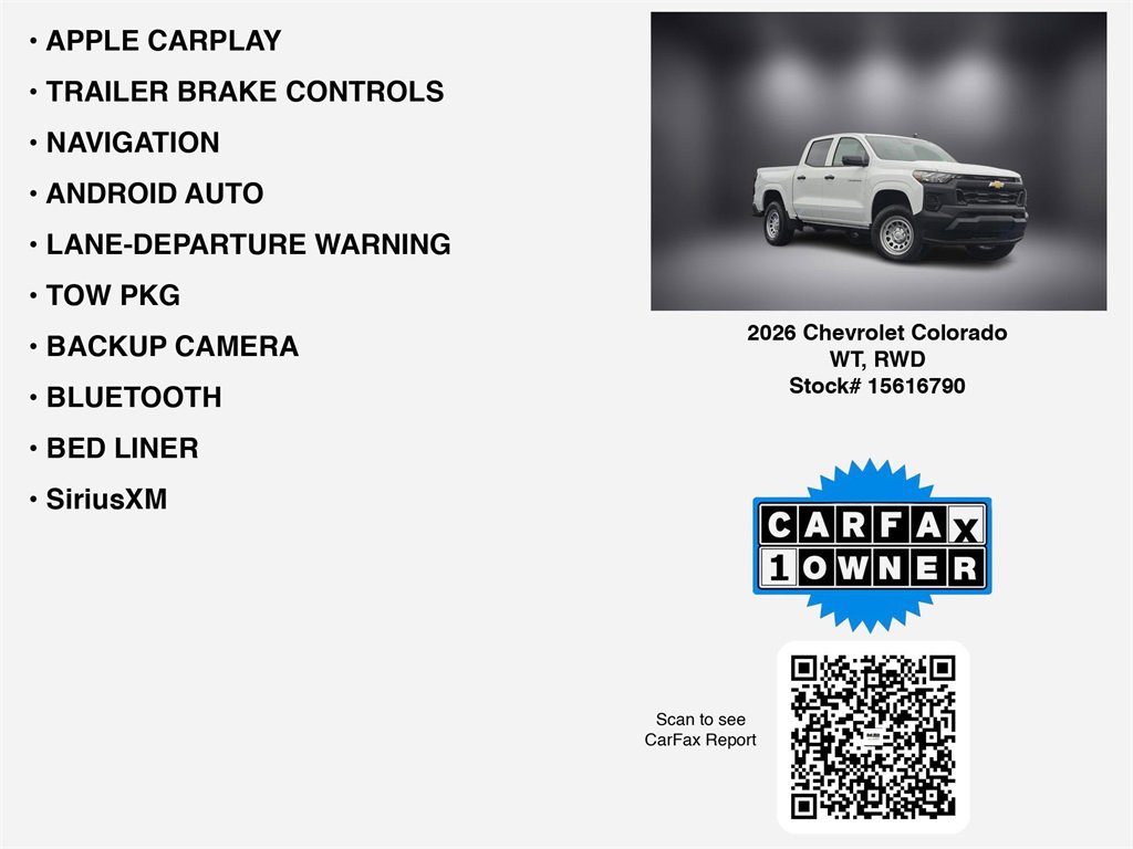 Certified 2026 Chevrolet Colorado W/T w/ Advanced Trailering Package image 7