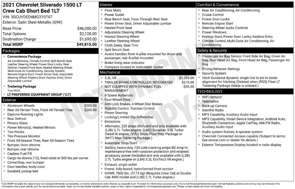 Used 2021 Chevrolet Silverado 1500 LT AWD/4WD image 6