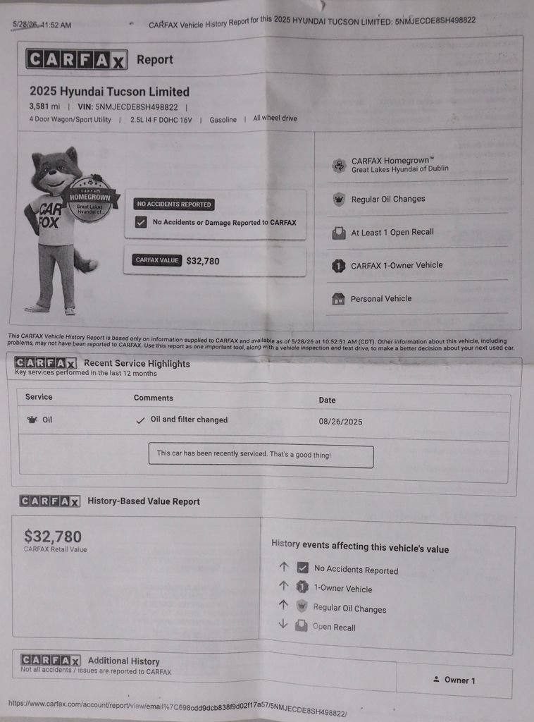 Certified 2025 Hyundai Tucson Limited AWD/4WD image 7