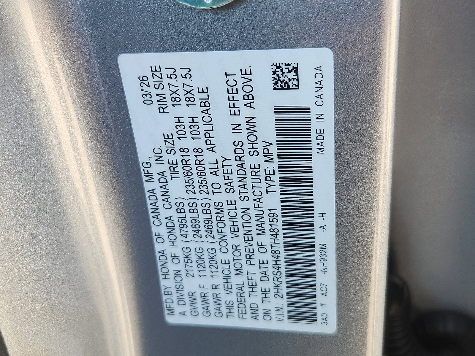 New 2026 Honda CR-V EX image 18