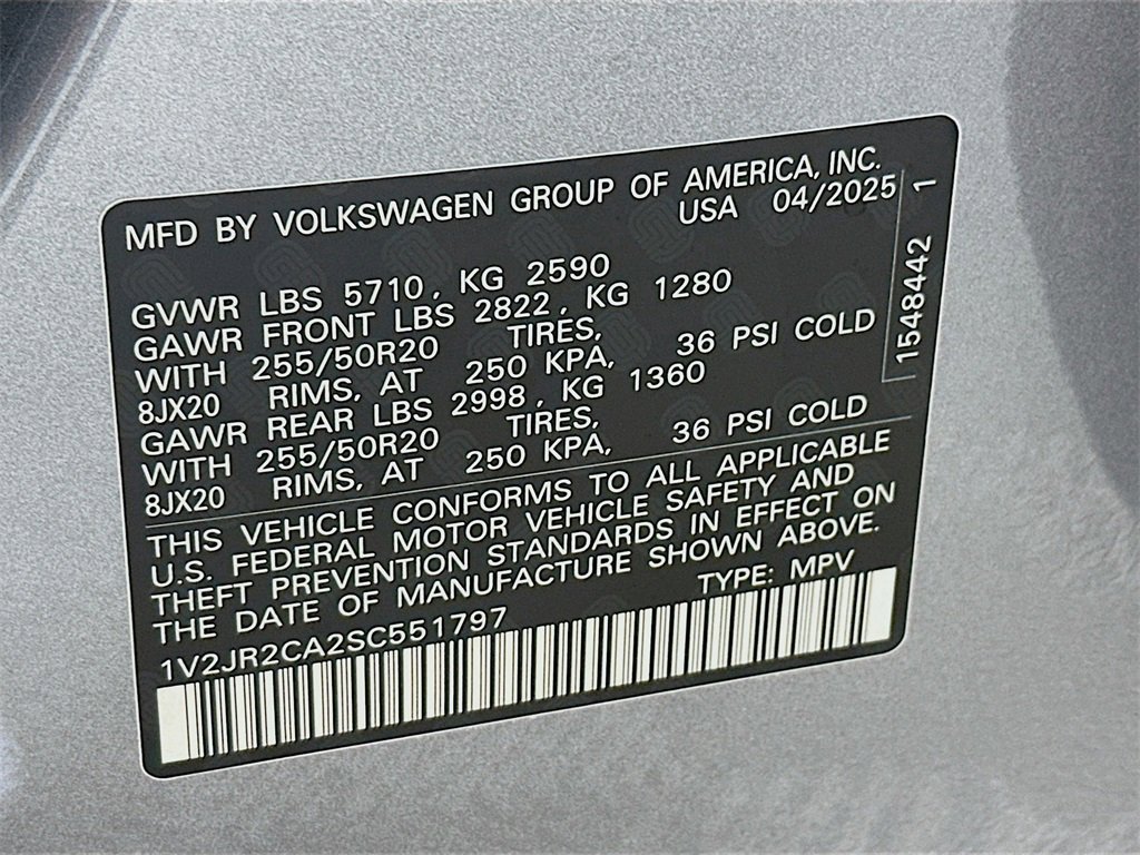 Used 2025 Volkswagen Atlas SE w/ Panoramic Sunroof Package image 27