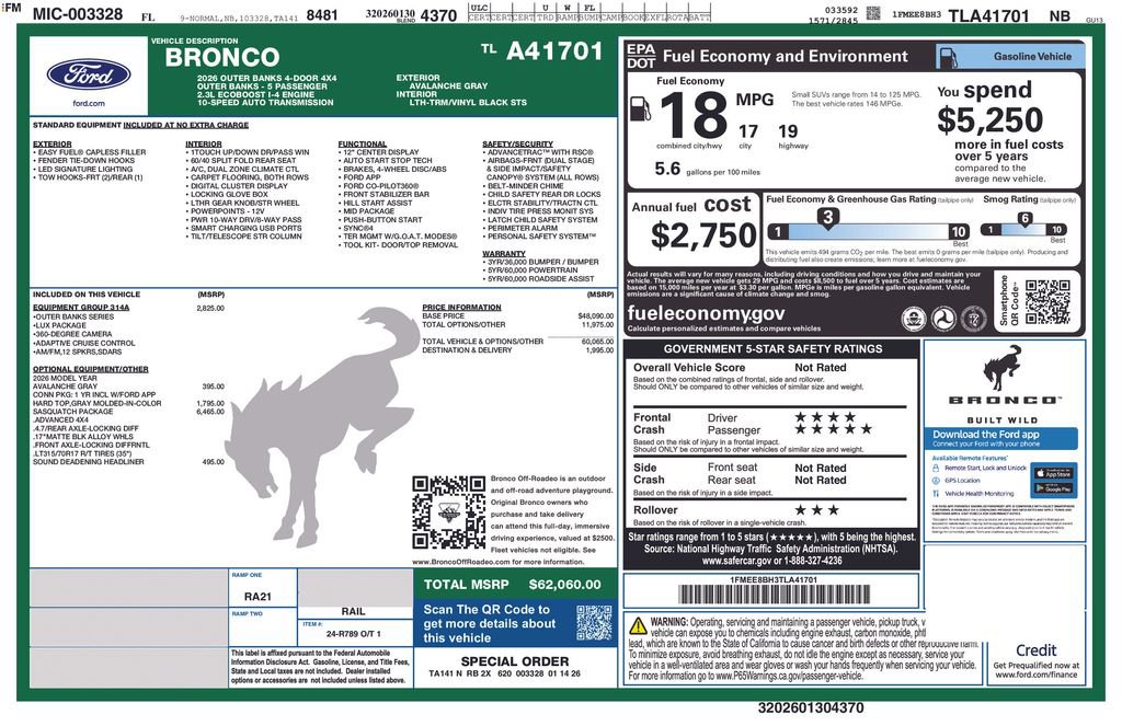 New 2026 Ford Bronco Outer Banks w/ Sasquatch Package image 8