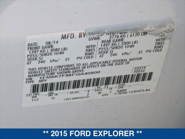 Used 2015 Ford Explorer Limited w/ Equipment Group 302A FWD image 25