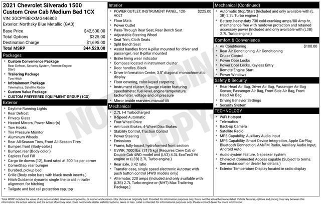 Used 2021 Chevrolet Silverado 1500 Custom AWD/4WD image 26