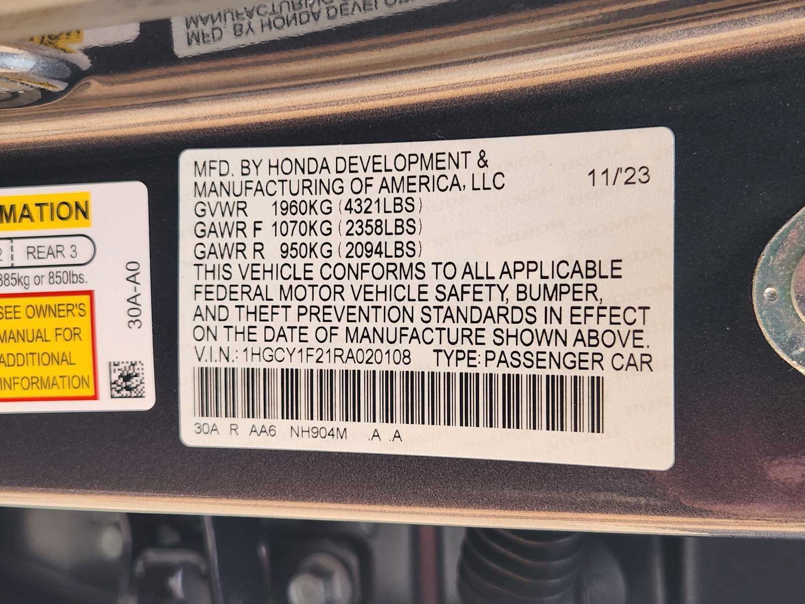 Certified 2024 Honda Accord LX image 32