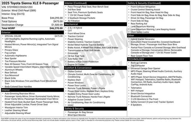 Used 2025 Toyota Sienna XLE FWD image 4