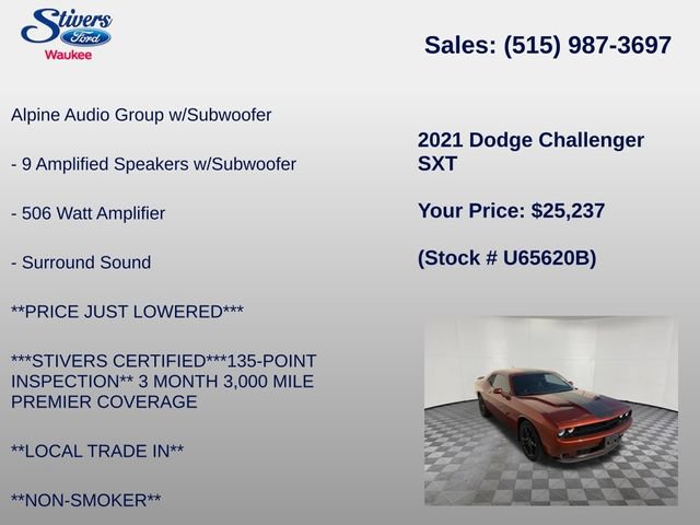 Used 2021 Dodge Challenger SXT w/ Plus Package AWD/4WD image 31