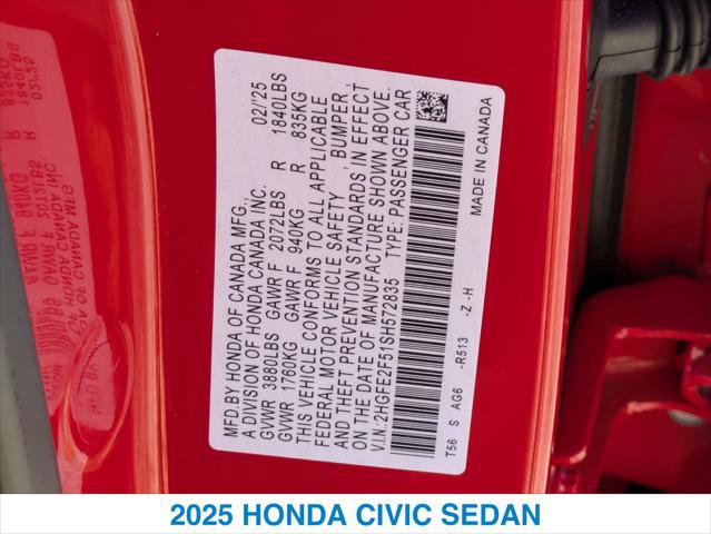 Certified 2025 Honda Civic Sport image 26