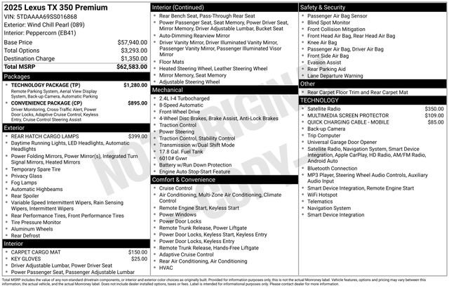 Used 2025 Lexus TX 350 FWD w/ Technology Package image 3