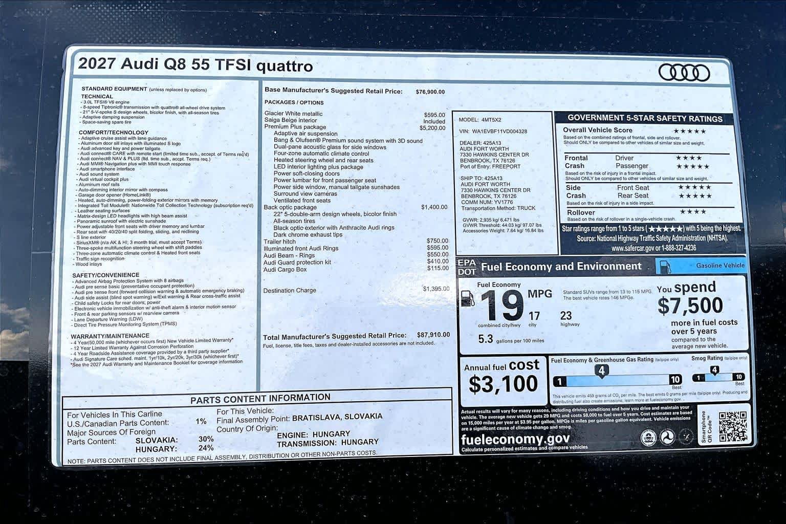 New 2027 Audi Q8 Premium Plus AWD/4WD image 16
