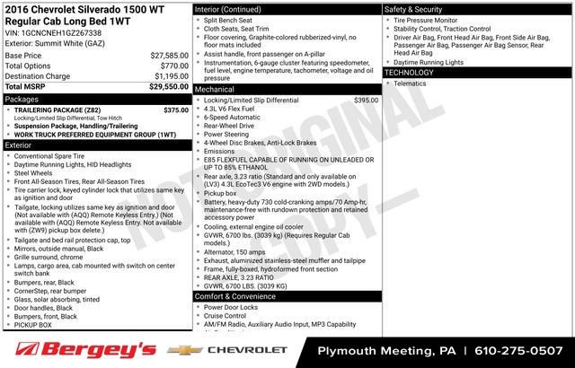 Used 2016 Chevrolet Silverado 1500 W/T w/ Trailering Package image 11