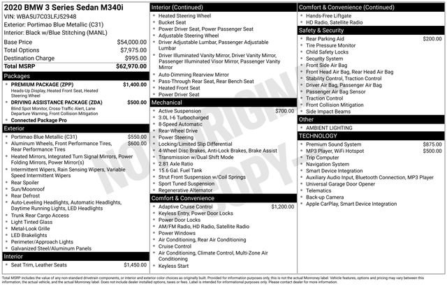 Used 2020 BMW M340i w/ Premium Package image 43