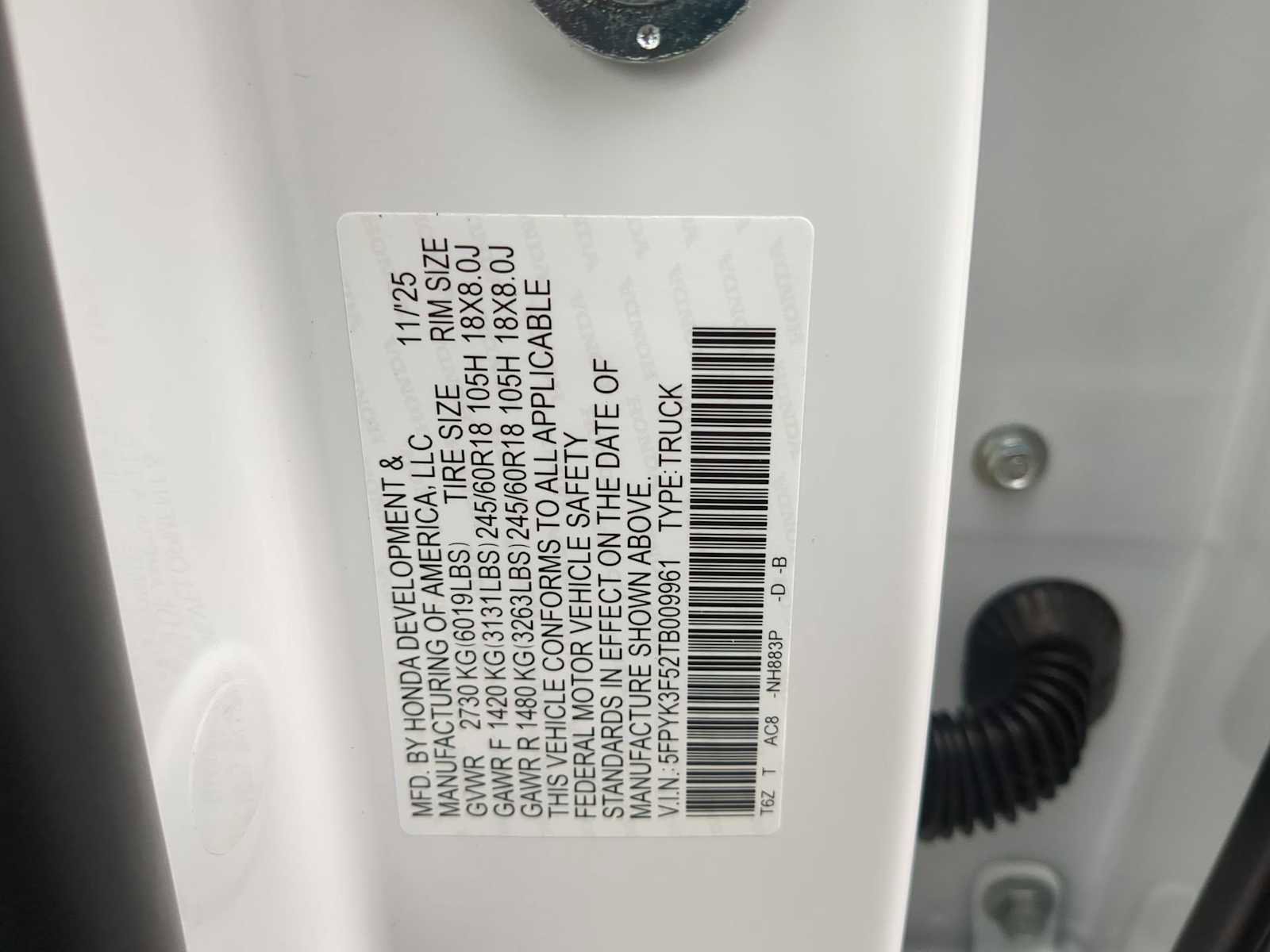 New 2026 Honda Ridgeline RTL image 30