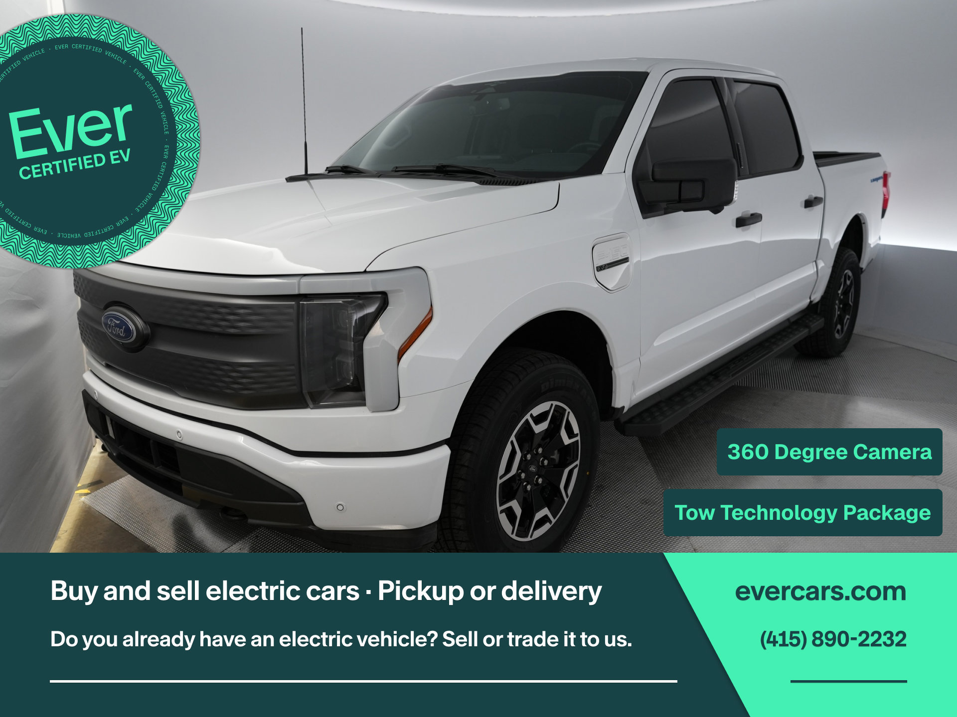 Used 2023 Ford F150 Lightning XLT w/ Tow Technology Package AWD/4WD image 1