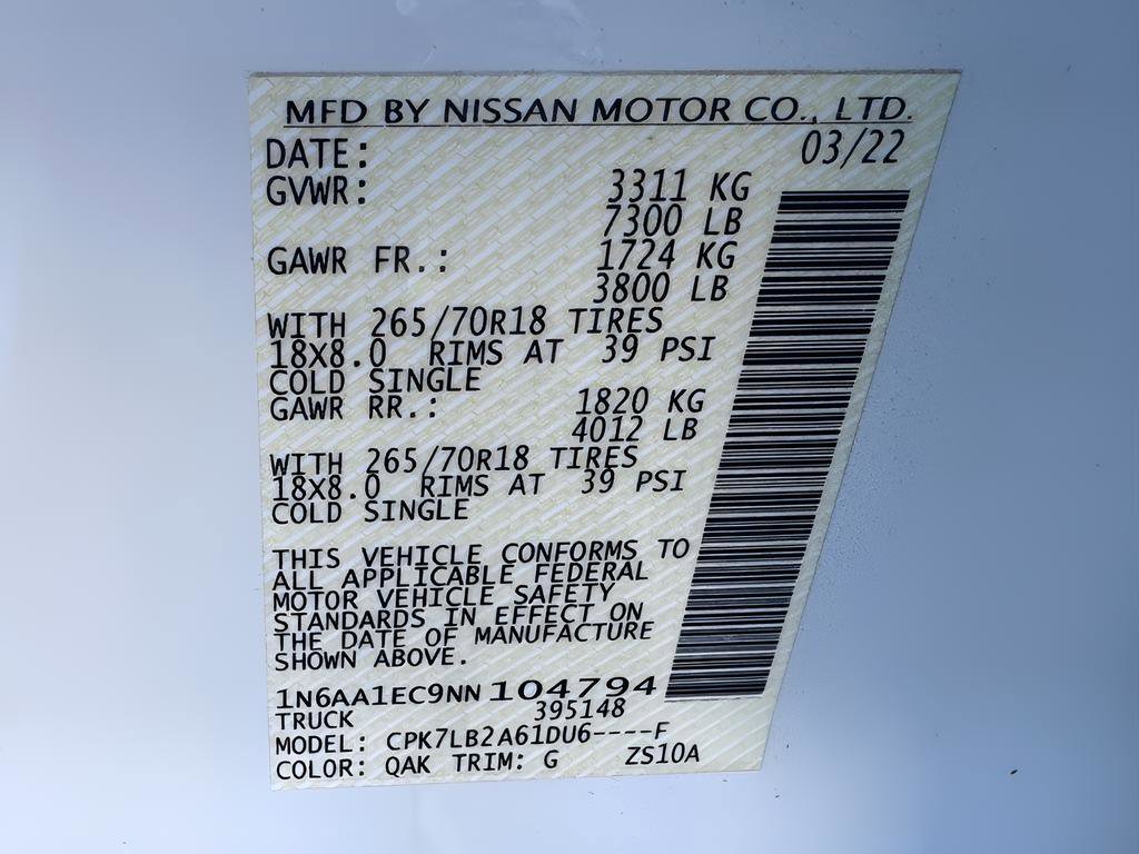 Used 2022 Nissan Titan SV image 41