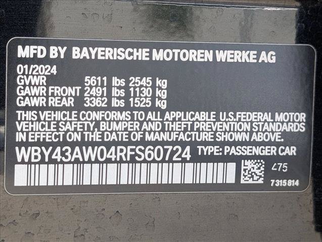 Certified 2024 BMW i4 eDrive35 w/ M Sport Package RWD image 20