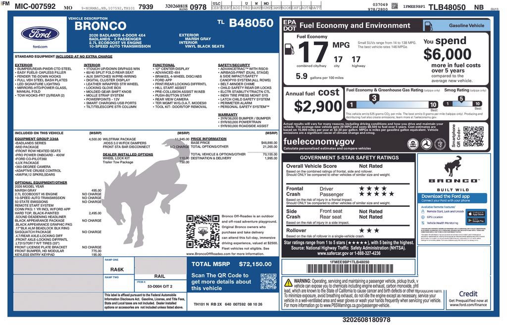 New 2026 Ford Bronco Badlands w/ Wildtrak Package AWD/4WD image 31