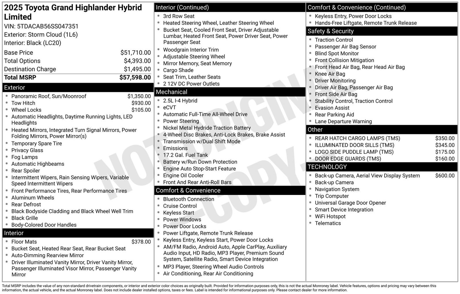 Used 2025 Toyota Grand Highlander AWD Hybrid image 3