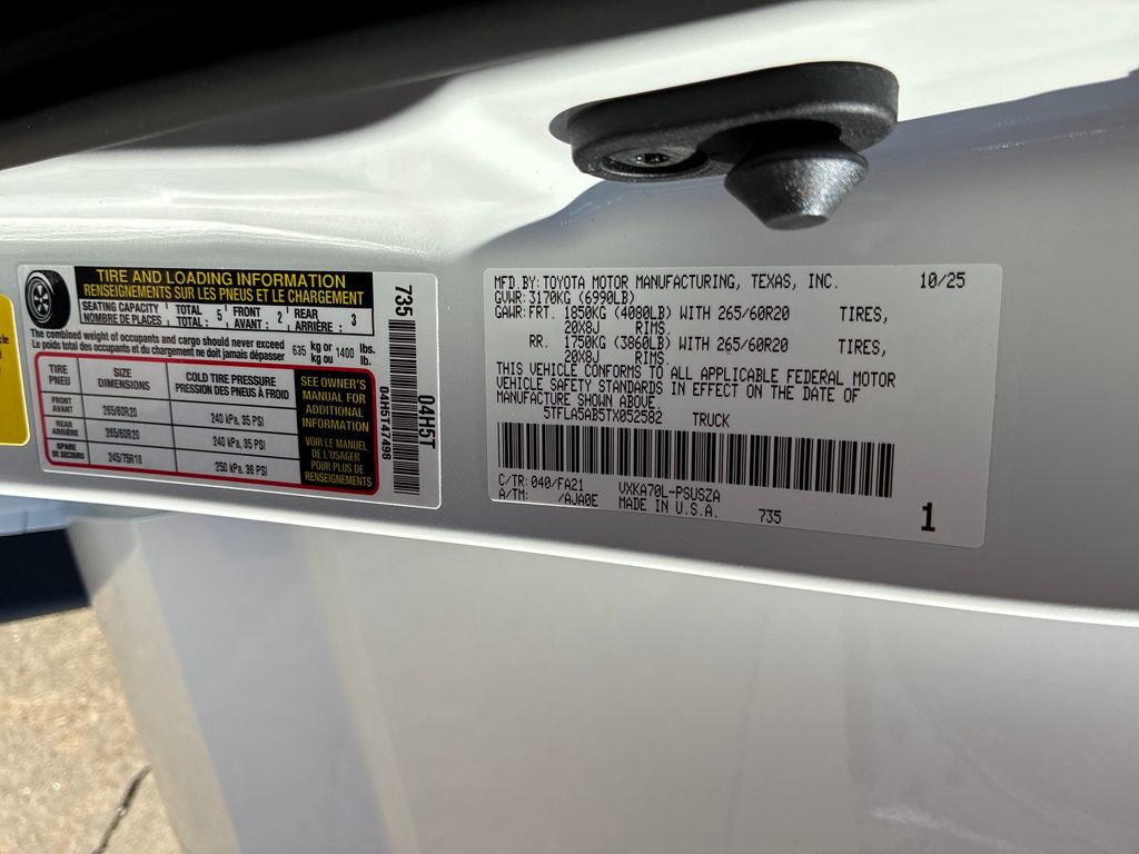 New 2026 Toyota Tundra SR5 image 51
