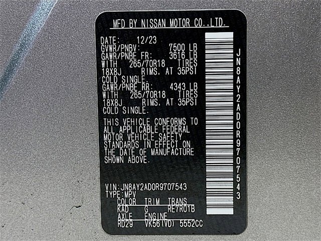 Used 2024 Nissan Armada SV image 31