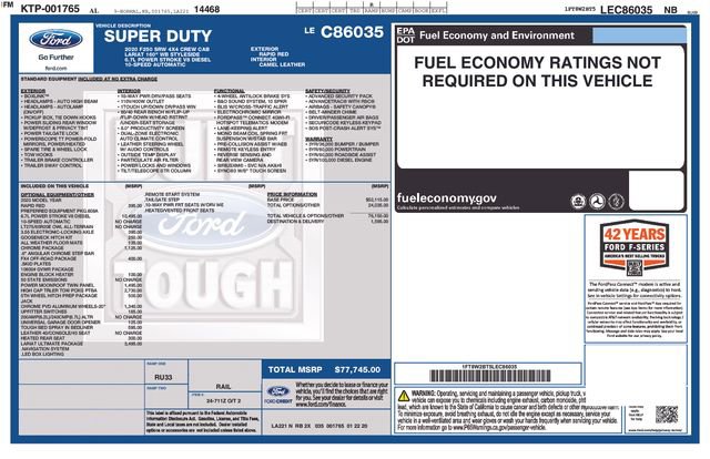 Used 2020 Ford F250 Lariat w/ Lariat Ultimate Package image 24